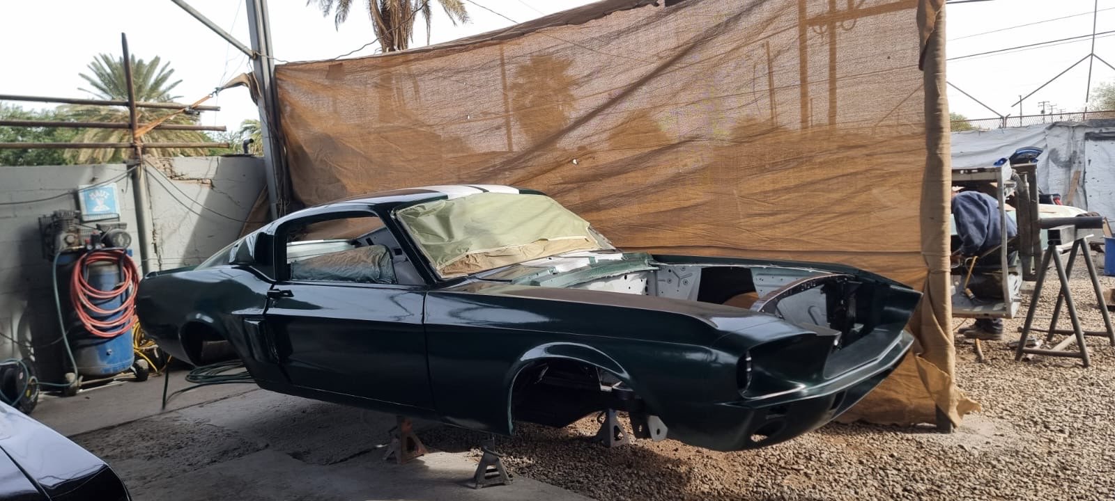 1967 Mustang GT500 conversion finished in Moss Green